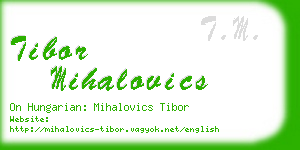 tibor mihalovics business card